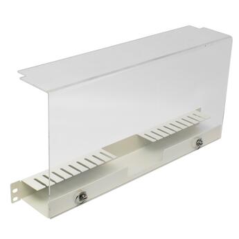 SP-FP-GUIDE-1U Fiberworks AS  Kkabelrenne 1U 19&quot;  hvit, med 5U deksel Hvit RAL9010, transparent deksel